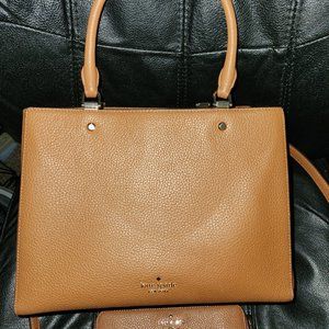 New Kate spade bag and wallet brown leather